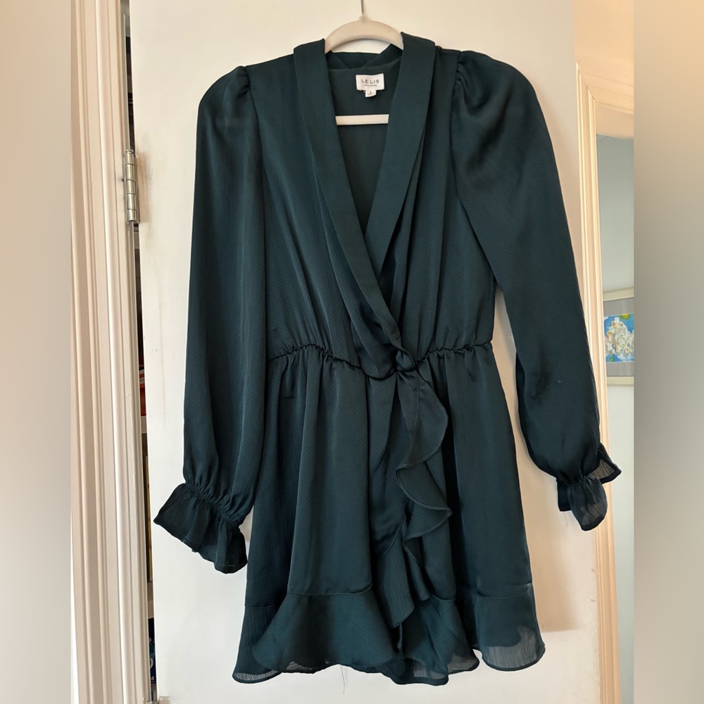 Elegant Dark Green Wrap Romper